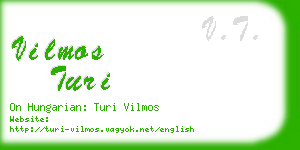 vilmos turi business card